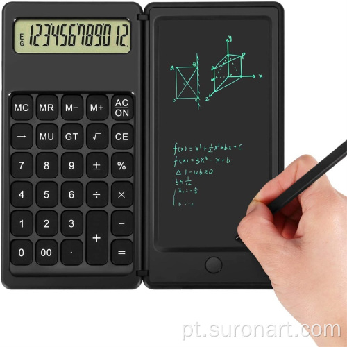 Calculadora mágica de tela LCD com bloco de notas